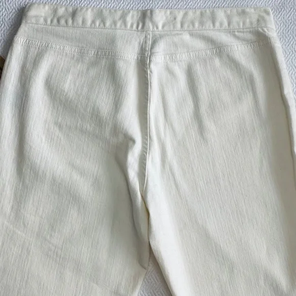 NWT Lauren Ralph Lauren Off-White Denim Slim Straight Pants/Jeans, Size 8 Petite - Picture 10 of 12